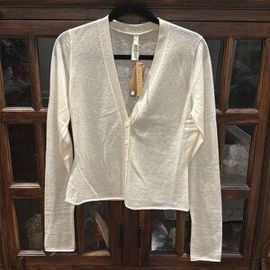 NWT - Skims Featherweight Cashmere Cardigan - Egret